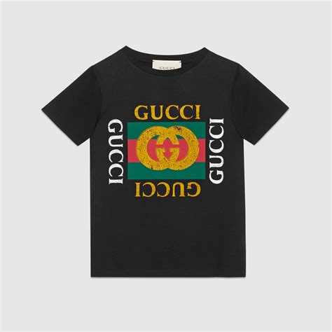 children's cotton t shirt with gucci vintage logo|Gucci Children's Cotton T.